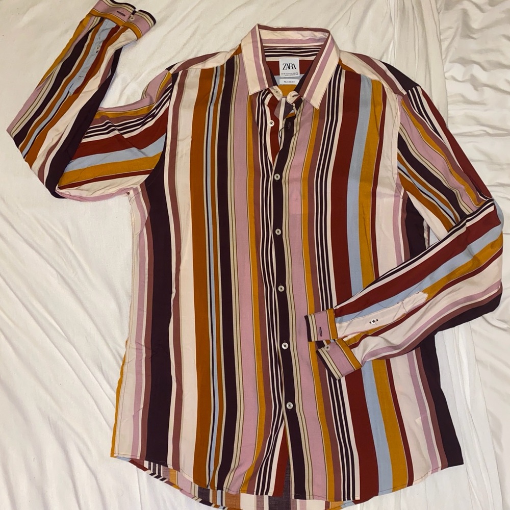 NWT Zara Striped Button Down ‼️SOLD OUT POPULAR‼️